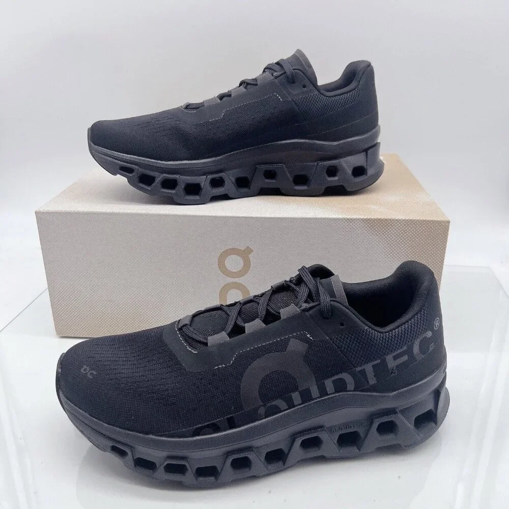On Cloudmonster Cloudtec Running Shoe Sneaker Black/ Magnet Mens Size US 14 - Picture 3 of 12